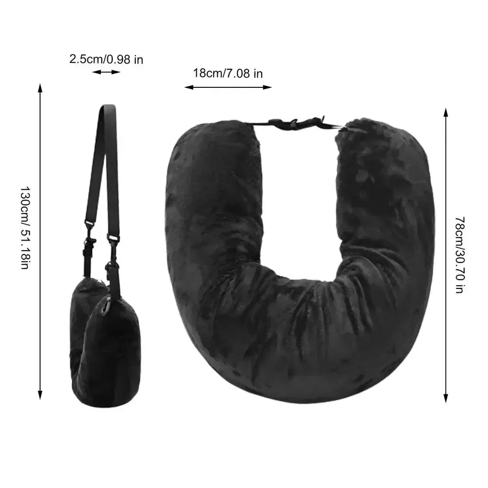 Fillable Travel Pillowcase & Organizer – Carry-On Airplane Cushion & Storage Bag in One