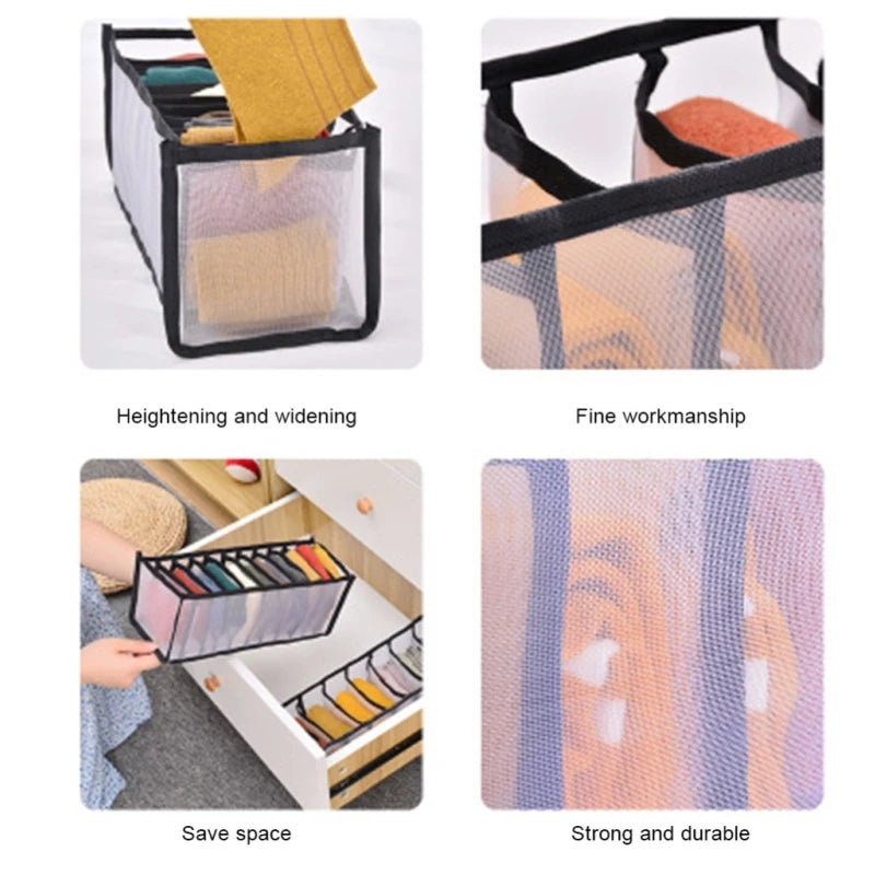 Foldable Underwear & Closet Organizer Box – 6 to 24 Cell Grid