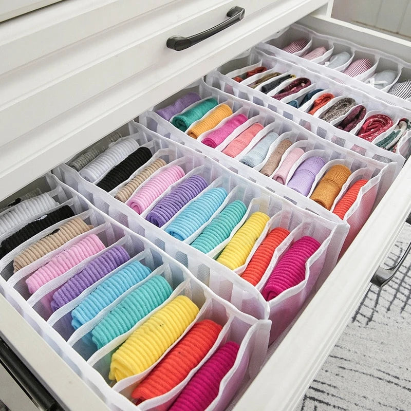 Foldable Underwear & Closet Organizer Box – 6 to 24 Cell Grid