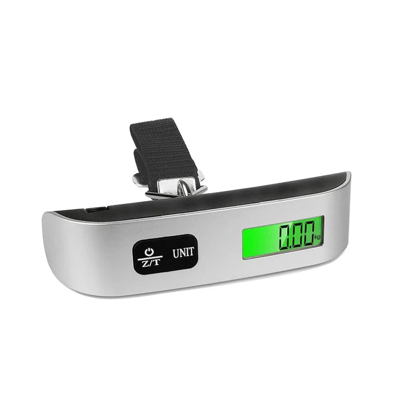 Portable Digital Luggage Scale – LCD Display, 110lb/50kg Hanging Baggage Weigher for Travel