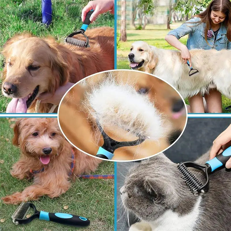 Dog & Cat Grooming Brush – Removes Loose Hair & Undercoat