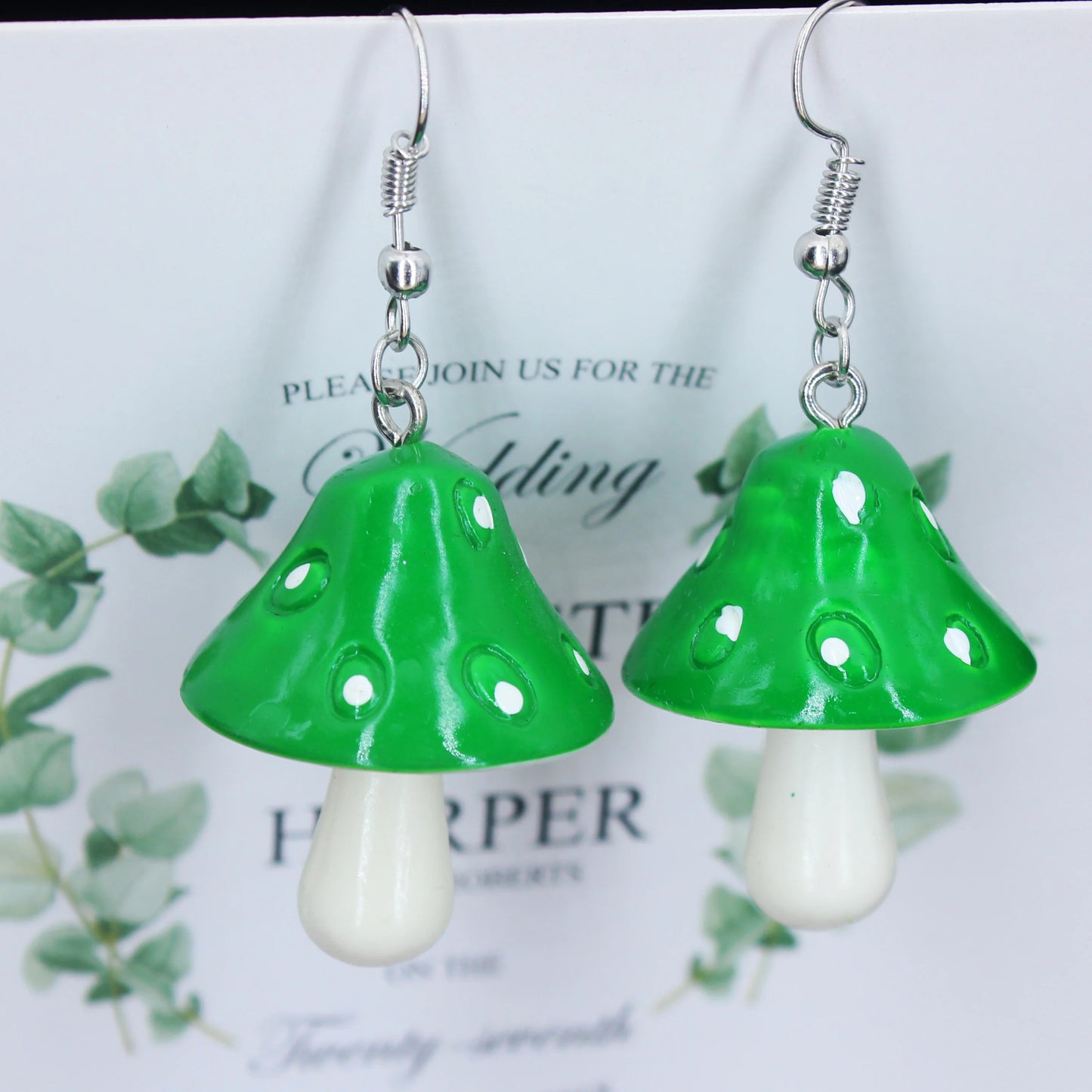 Colorful Acrylic Mushroom Drop Earrings – Cute Jewelry Gift for Girls & Women
