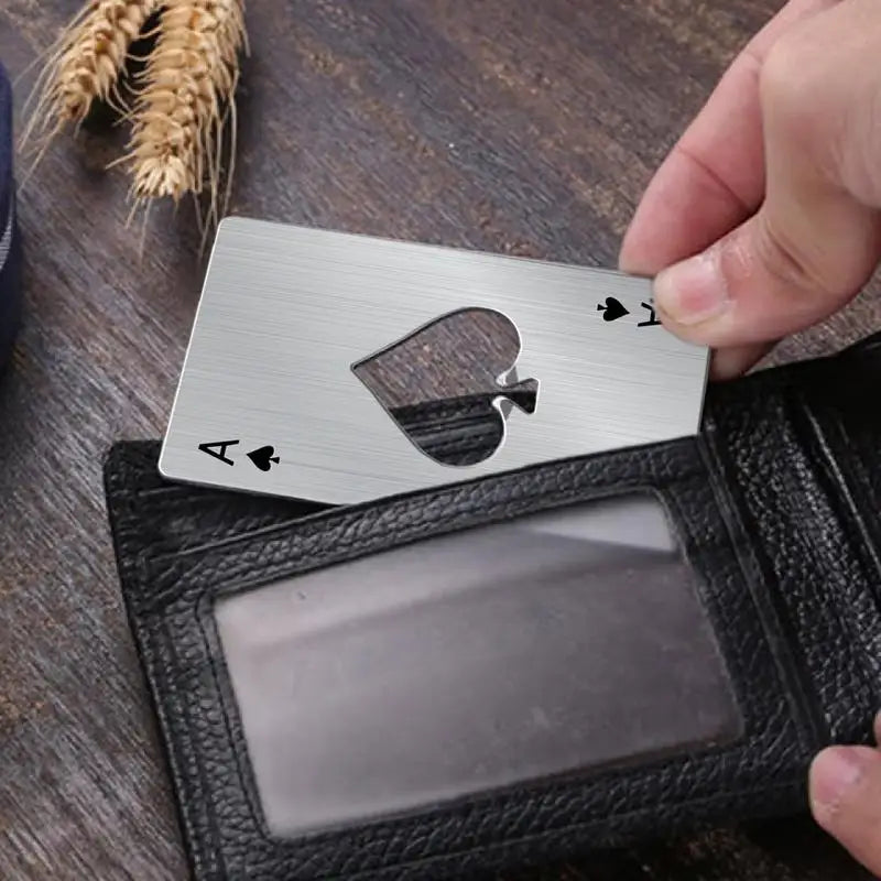 Ace of Spades Card Bottle Opener – Wallet-Sized Beer Opener
