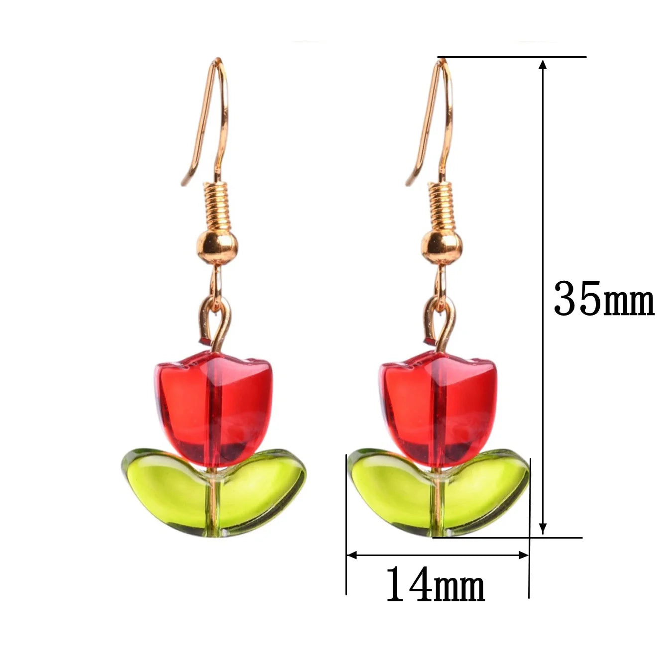 Handcrafted Flower Dangle Earrings – Glass & Metal Design