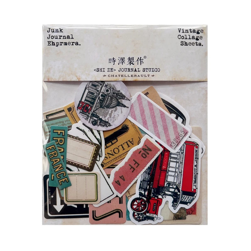 Vintage Travel Ticket Stickers – Journal & Scrapbook Pack for TN Diaries & Albums