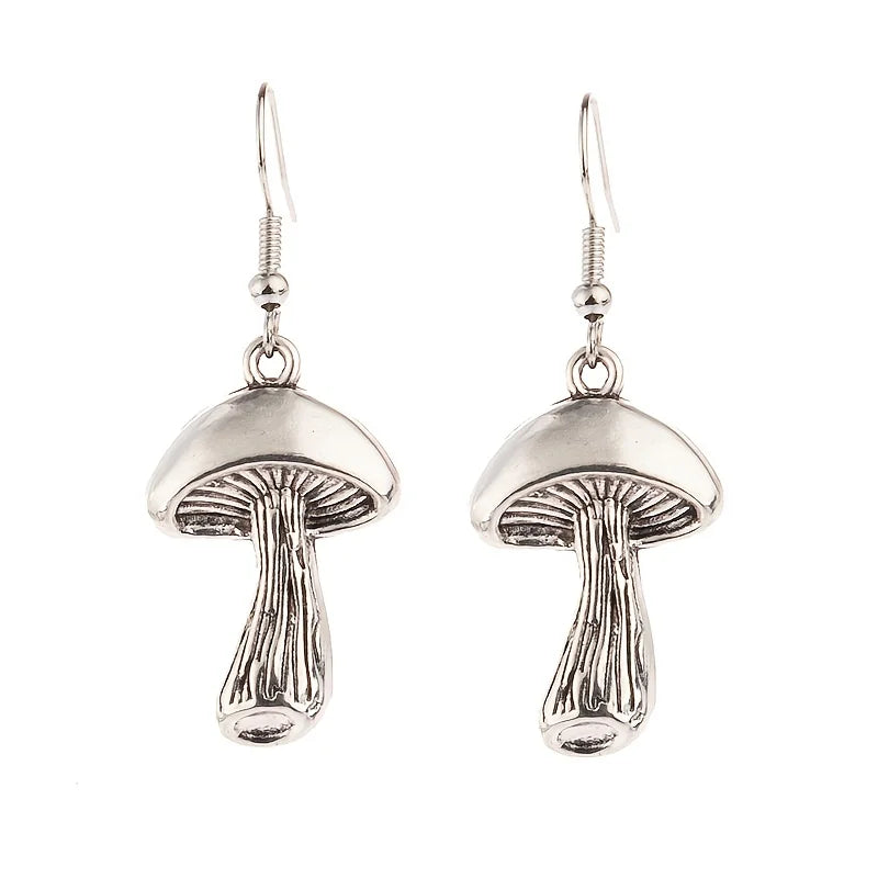 Vintage Mushroom Drop Earrings – Nature-Inspired Jewelry for Women & Plant Lovers