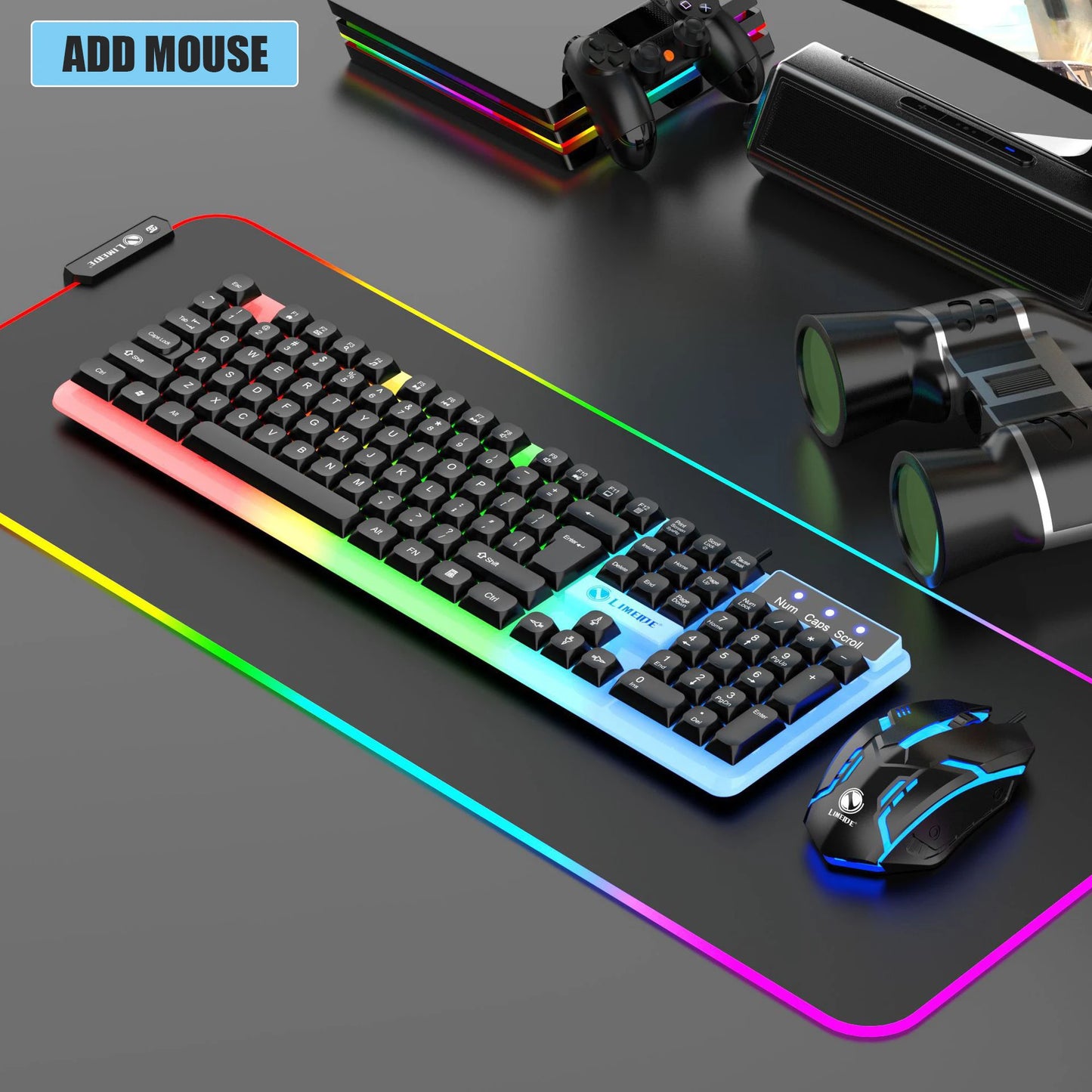GTX350 LED Keyboard + Mouse Kit – LIMEIDE USB Combo