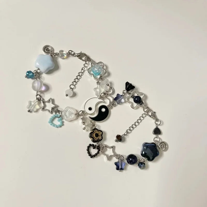 SatoSugu Anime Matching Bracelets – Yin & Yang Charm Set