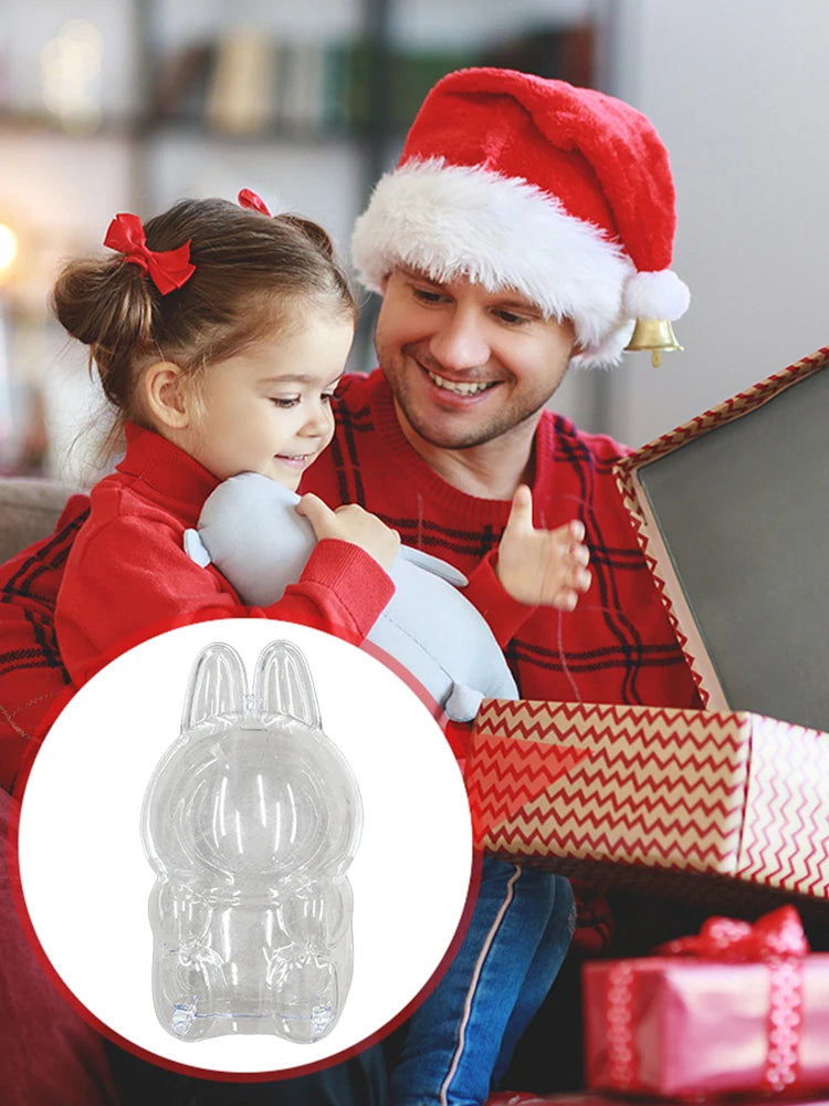 Cute Labubu Display Case – Clear Cover for Plush Party Dolls!
