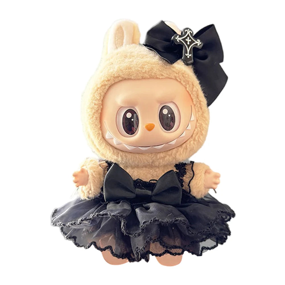 Mini Labubu Doll Clothes – 17cm Kpop Overalls Outfit (Clothes Only)