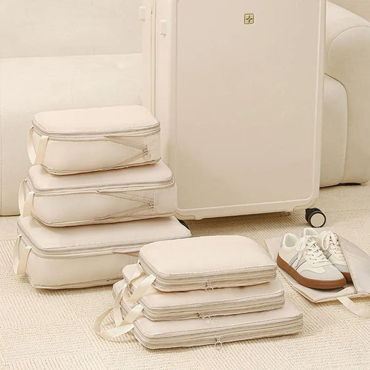 4-Piece Travel Compression Packing Cubes – Luggage Organizer Set for Efficient Travel Storage