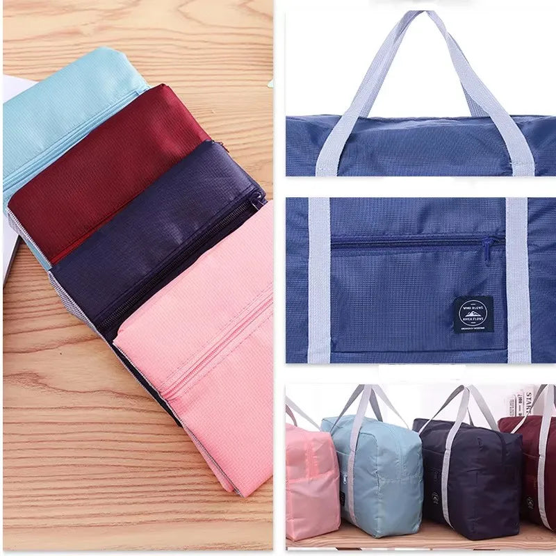 2-Piece Folding Travel Bag Set – Carry-On, Gym, Overnight