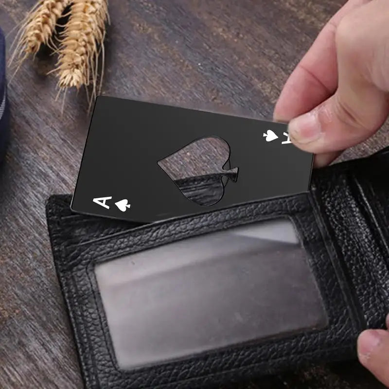 Ace of Spades Card Bottle Opener – Wallet-Sized Beer Opener
