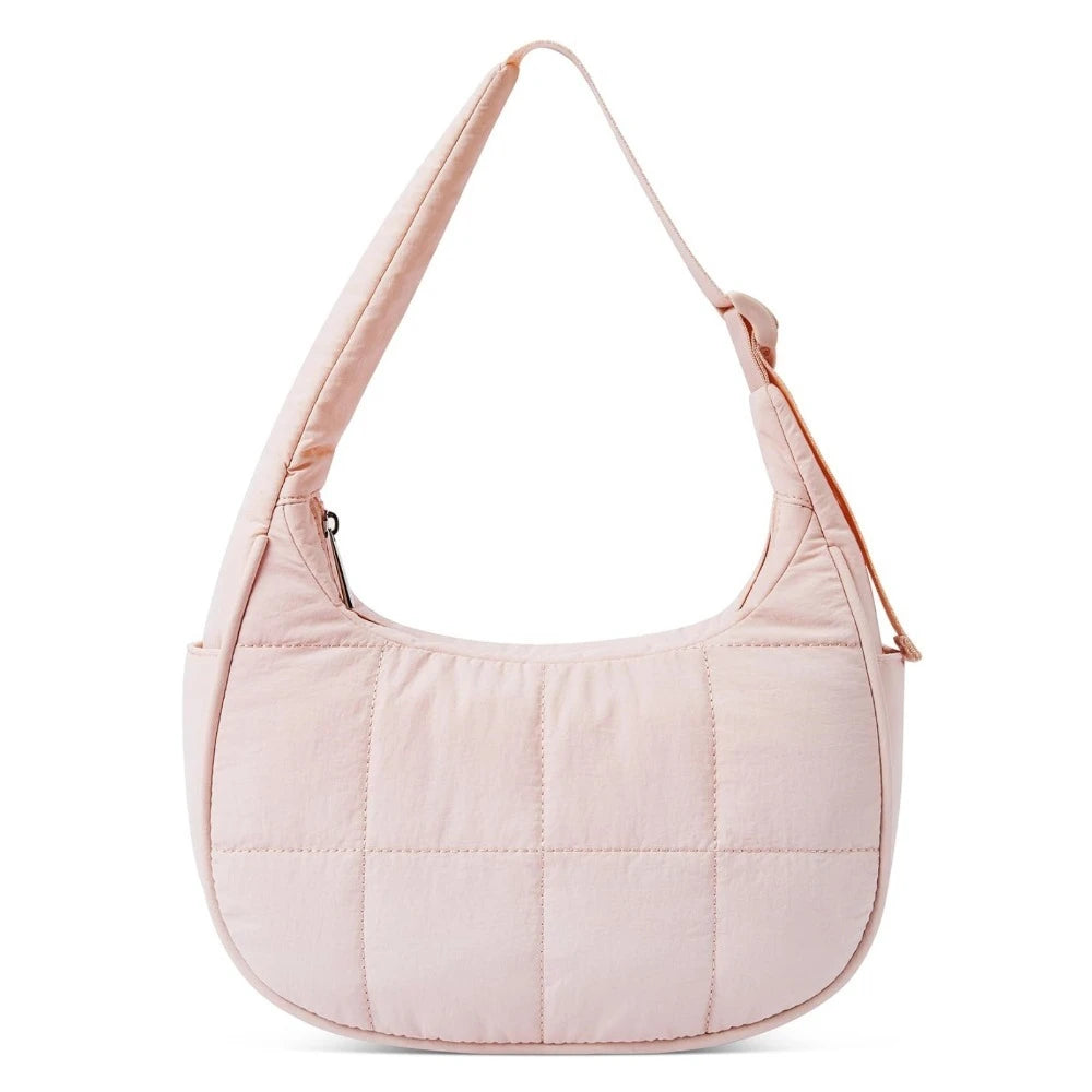 Trendy Puffer Nylon Shoulder Bag – Waterproof, Large-Capacity Underarm Tote