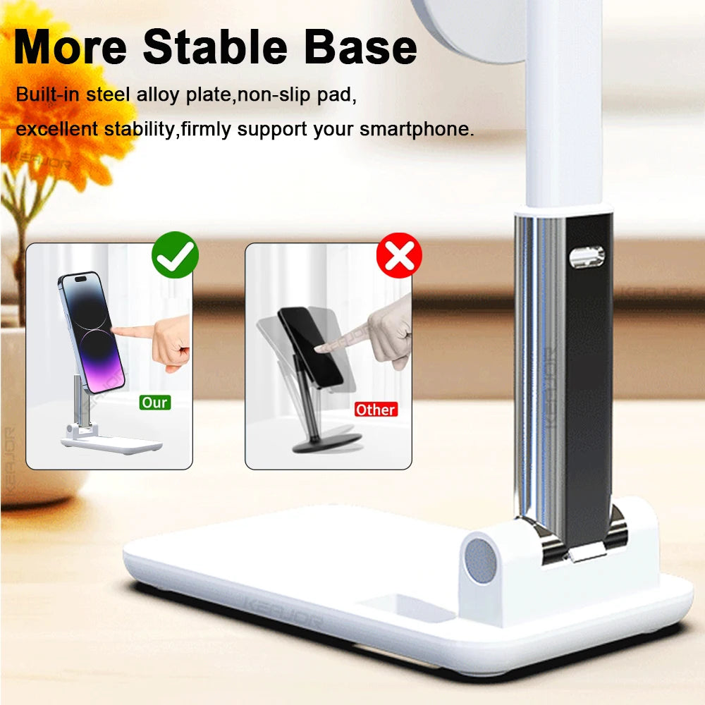 Magnetic Foldable Phone Stand – Adjustable Desktop Holder for Smartphones & Tablets