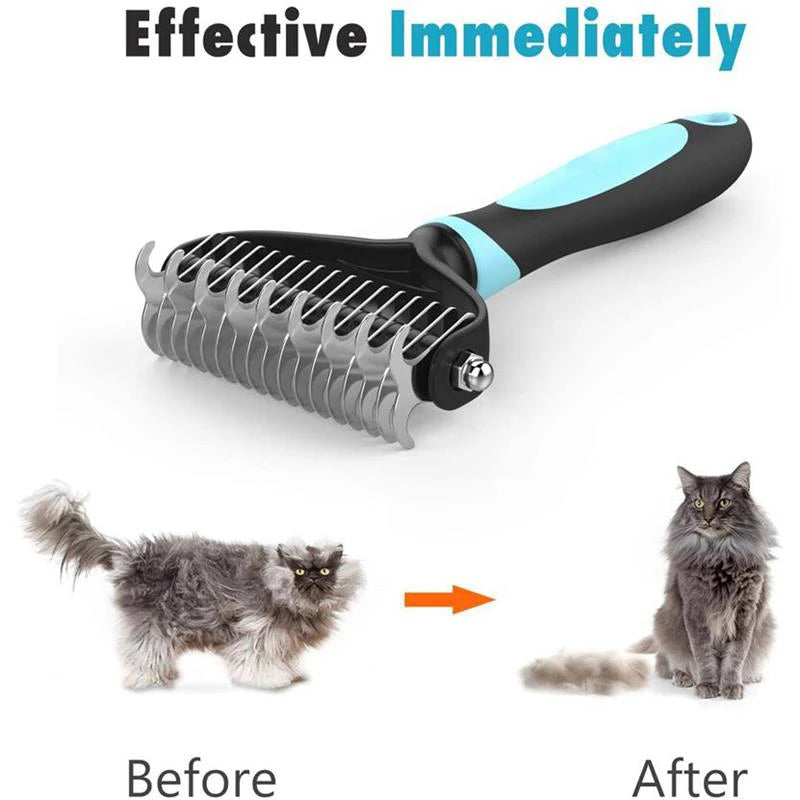 Dog & Cat Grooming Brush – Removes Loose Hair & Undercoat