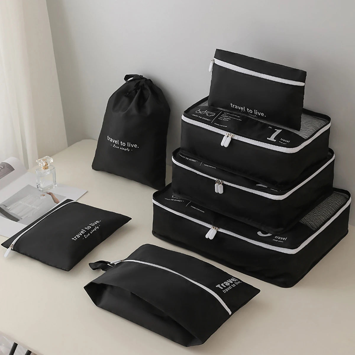 4-Piece Travel Compression Packing Cubes – Luggage Organizer Set for Efficient Travel Storage