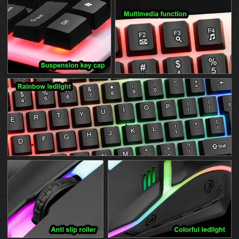 GTX350 LED Keyboard + Mouse Kit – LIMEIDE USB Combo