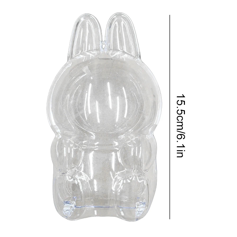 Cute Labubu Display Case – Clear Cover for Plush Party Dolls!