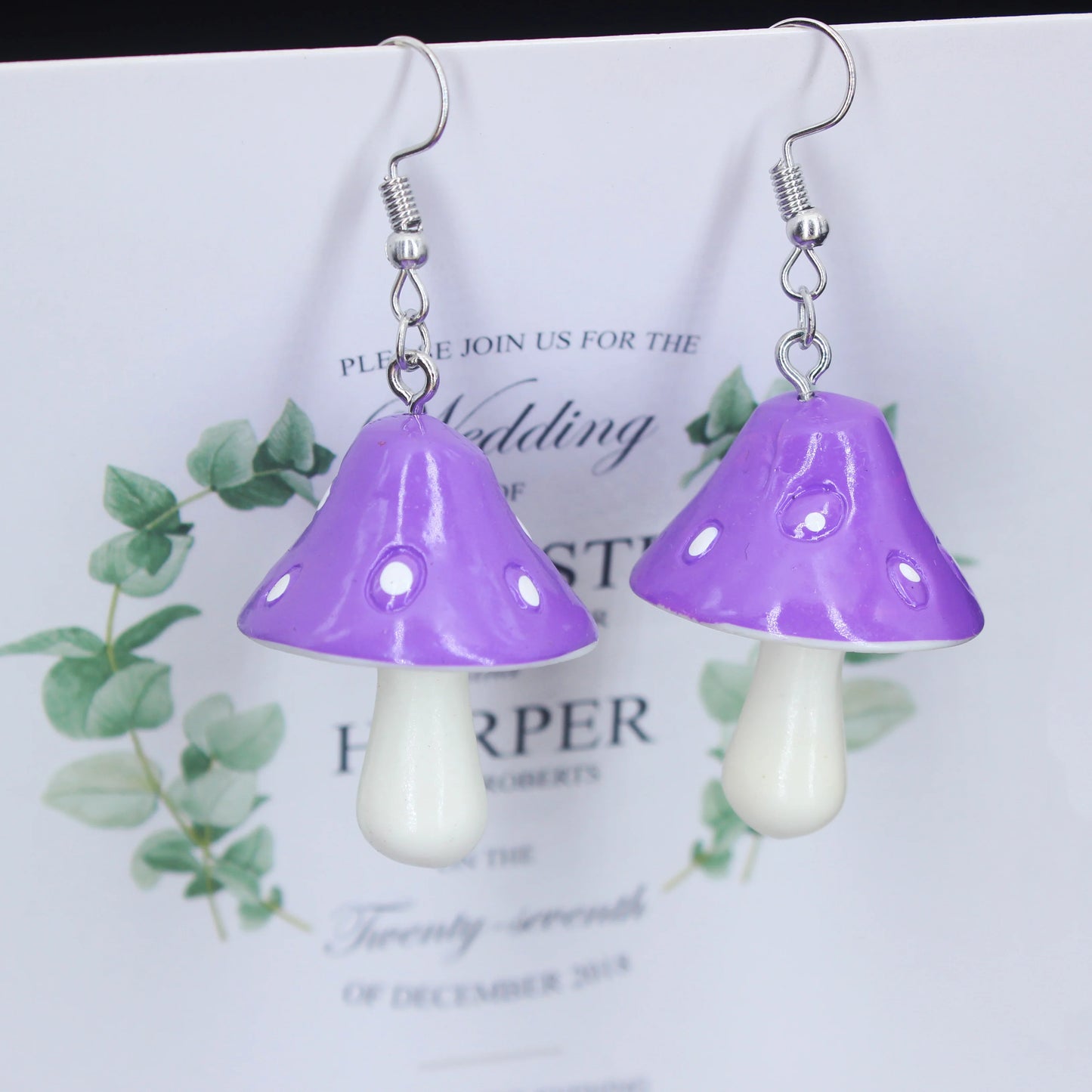 Colorful Acrylic Mushroom Drop Earrings – Cute Jewelry Gift for Girls & Women