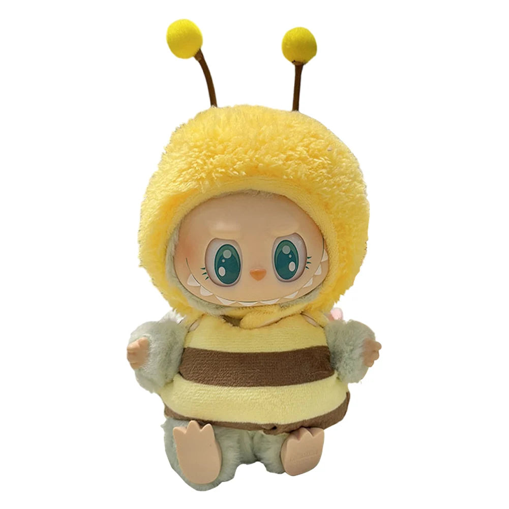 Mini Labubu Doll Clothes – 17cm Kpop Overalls Outfit (Clothes Only)