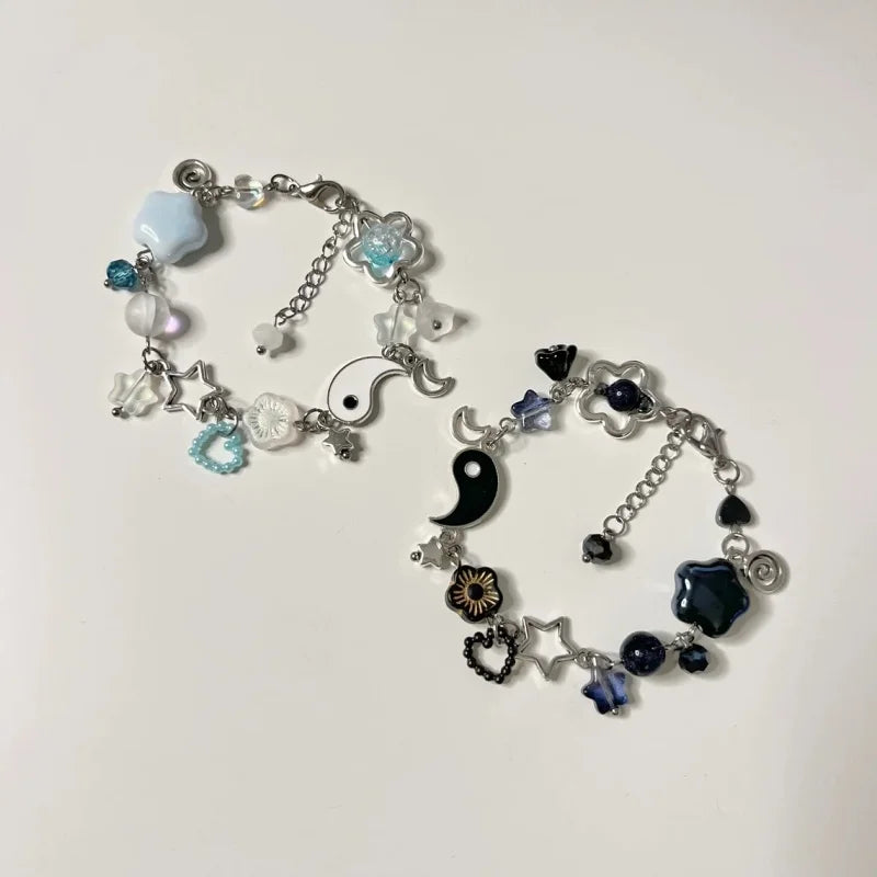 SatoSugu Anime Matching Bracelets – Yin & Yang Charm Set