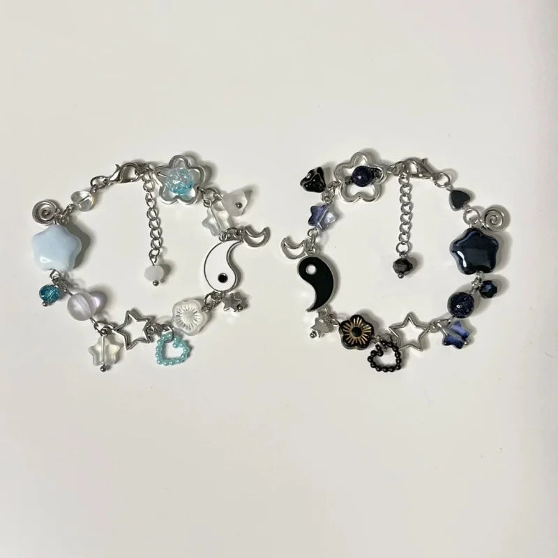 SatoSugu Anime Matching Bracelets – Yin & Yang Charm Set