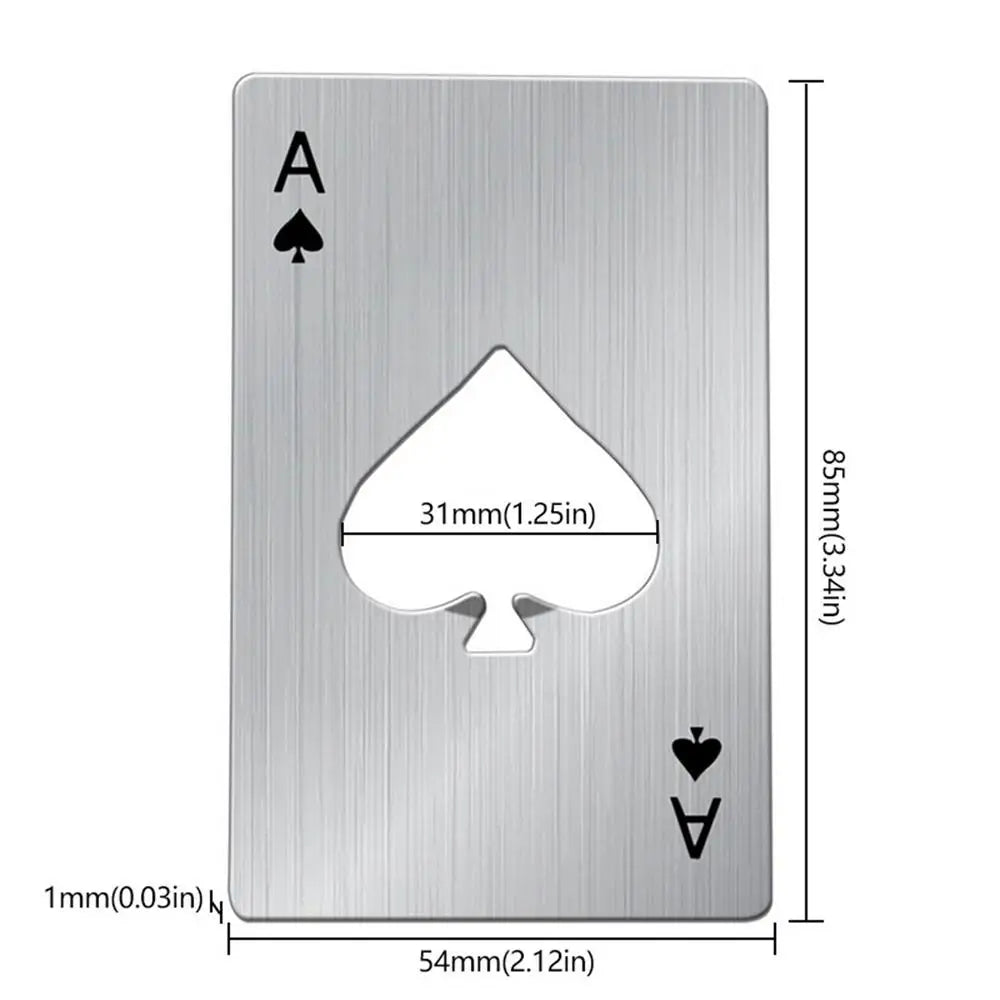 Ace of Spades Card Bottle Opener – Wallet-Sized Beer Opener