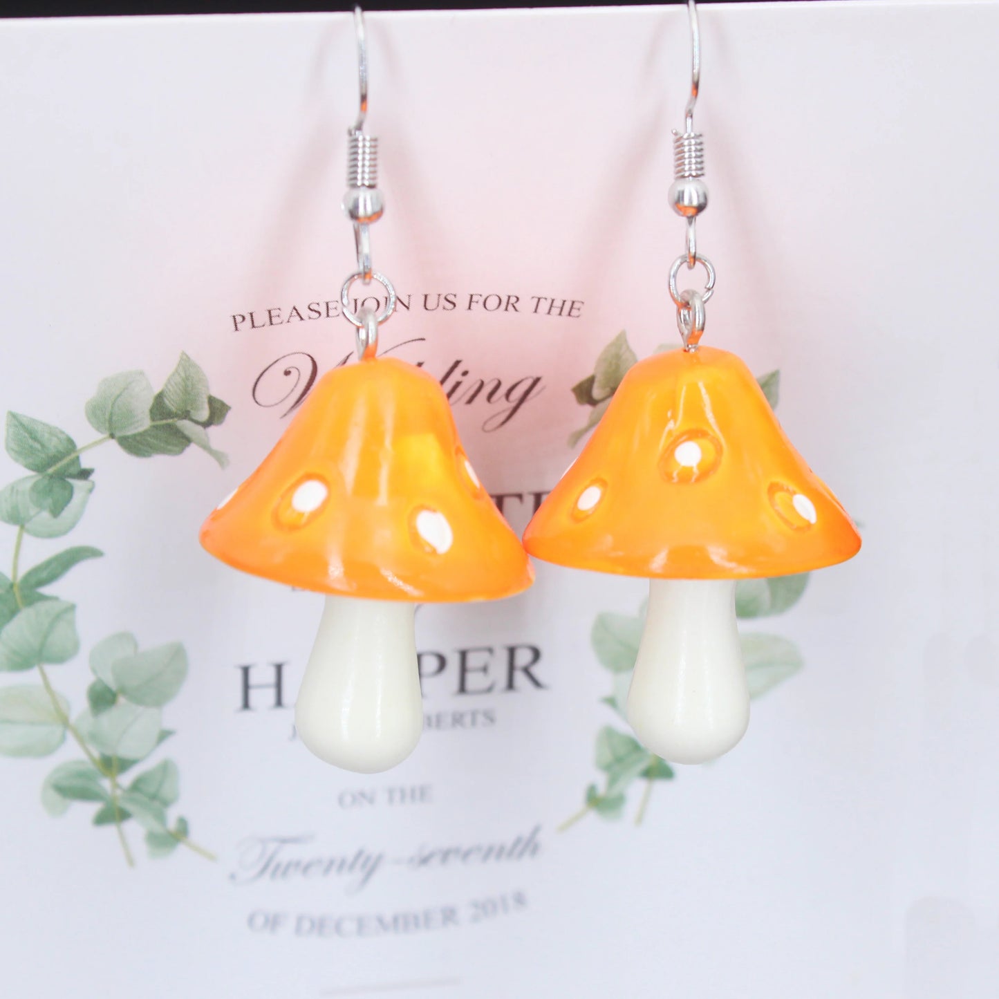 Colorful Acrylic Mushroom Drop Earrings – Cute Jewelry Gift for Girls & Women