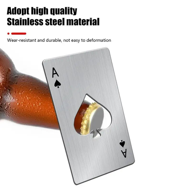 Ace of Spades Card Bottle Opener – Wallet-Sized Beer Opener
