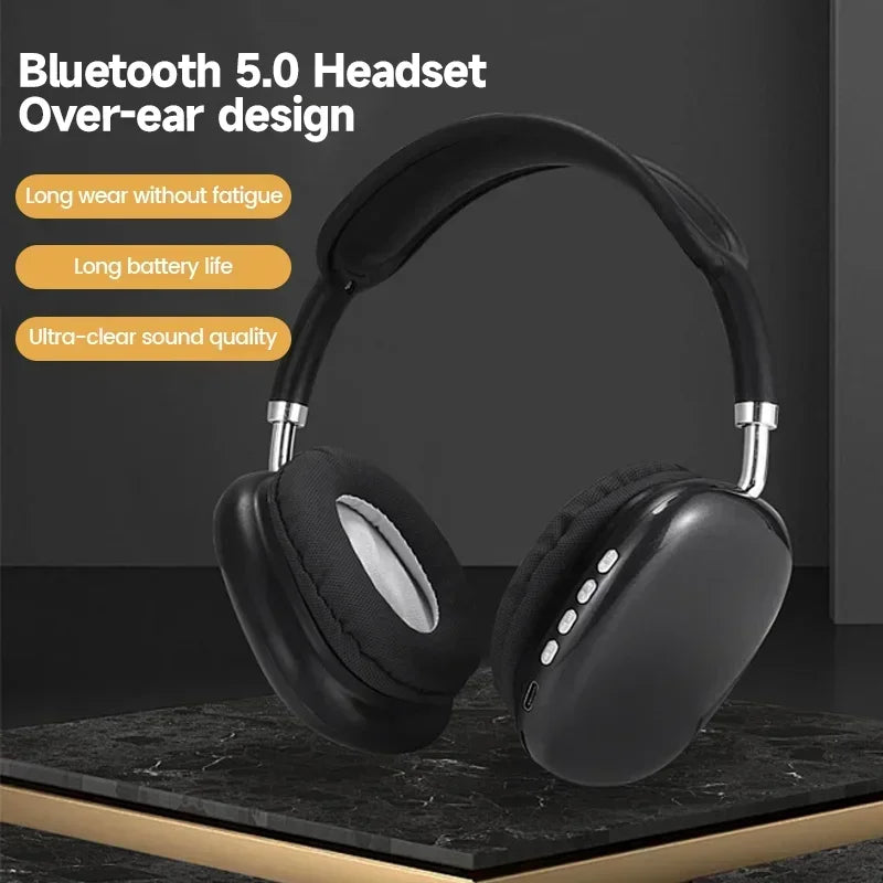 Bluetooth 5.0 Headphone Wireless Headset With Mic Noise Cancelling