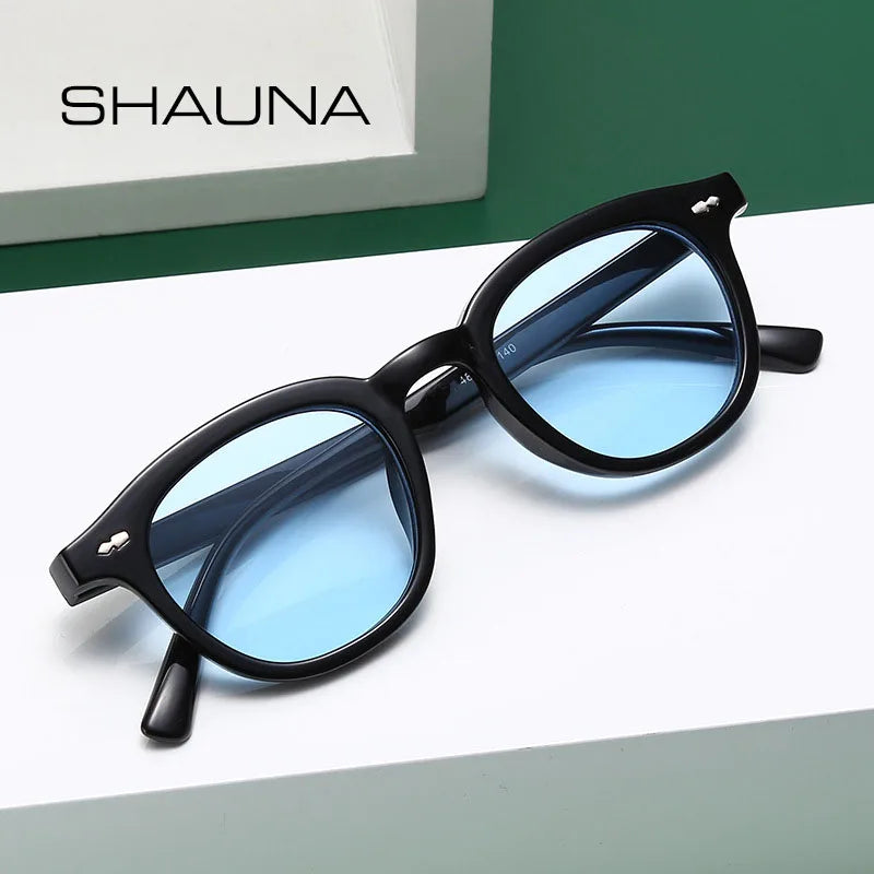 Small Round Sunglasses – Fashion Nail Design, UV400 Protection | Unisex by SHAUNA