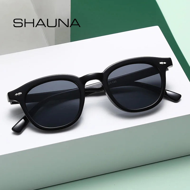 Small Round Sunglasses – Fashion Nail Design, UV400 Protection | Unisex by SHAUNA