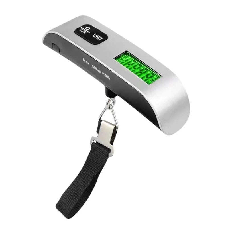 Portable Digital Luggage Scale – LCD Display, 110lb/50kg Hanging Baggage Weigher for Travel
