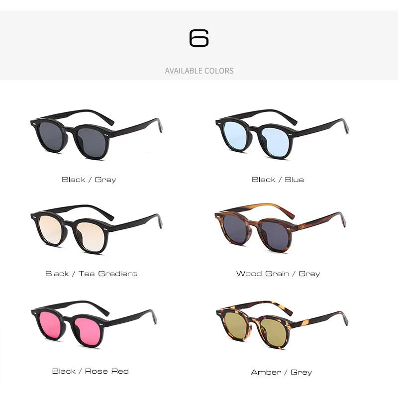 Small Round Sunglasses – Fashion Nail Design, UV400 Protection | Unisex by SHAUNA