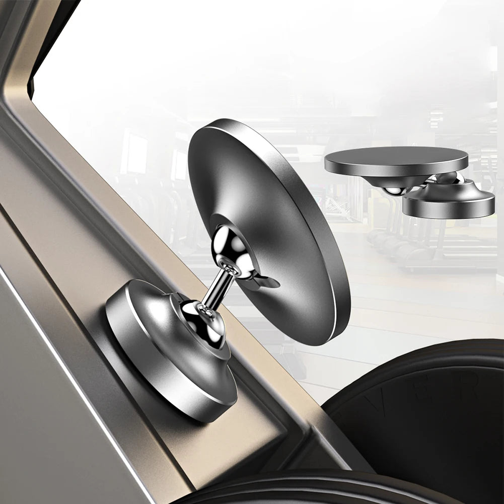 Double-Sided Magnetic Phone Holder – Alloy Base Gym Mount for MagSafe iPhone 12/13/14/15 Series