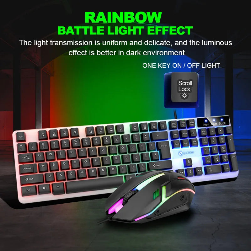 GTX350 LED Keyboard + Mouse Kit – LIMEIDE USB Combo