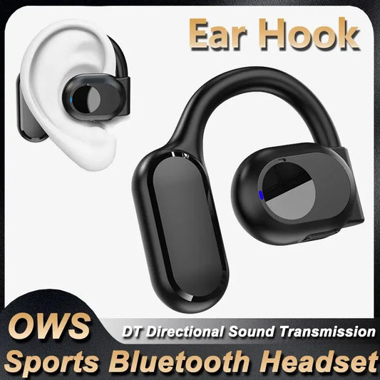 Wireless Bone Conduction Bluetooth Headphones – Noise-Canceling Headset with Mic for Driving & Hands-Free Calls