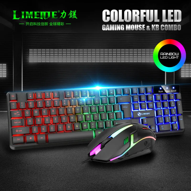 GTX350 LED Keyboard + Mouse Kit – LIMEIDE USB Combo