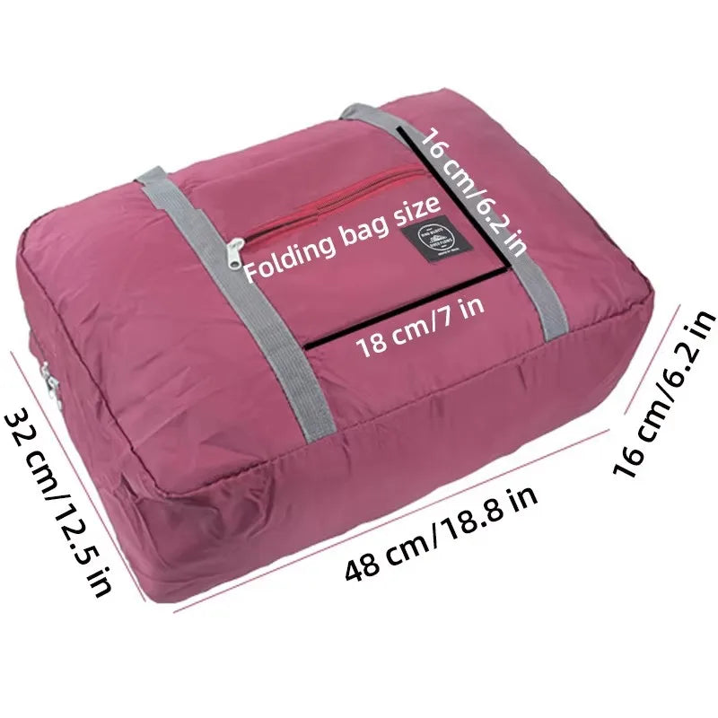 2-Piece Folding Travel Bag Set – Carry-On, Gym, Overnight