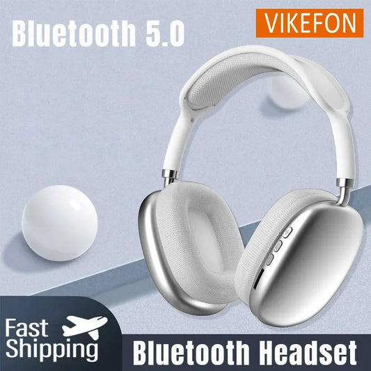 Bluetooth 5.0 Headphone Wireless Headset With Mic Noise Cancelling