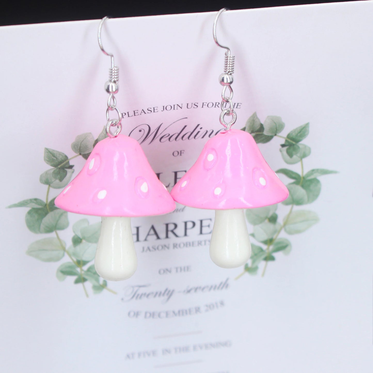 Colorful Acrylic Mushroom Drop Earrings – Cute Jewelry Gift for Girls & Women